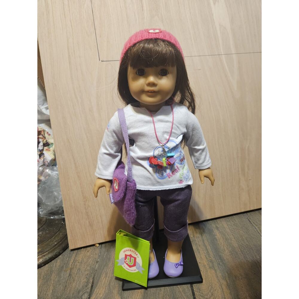 American Girl #34 with Innerstar U Accessories, Charm Necklace, Purse & Beanie